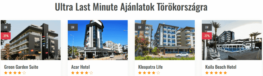 ultra last minute törökországi út